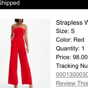 Strapless Wide Leg Jumpsuit